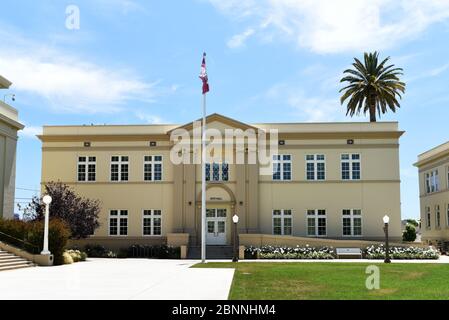 ORANGE, KALIFORNIEN - 14. MAI 2020: DOTI Hall auf dem Campus der Chapman University. Stockfoto