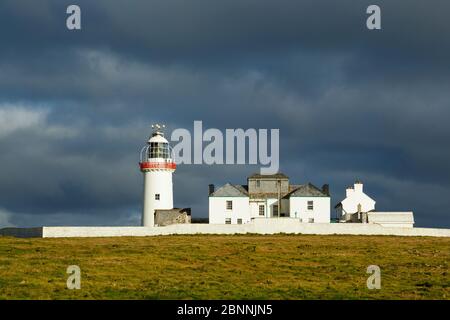 Loop Head Lighthouse, Kilkeel, County Clare, Münster, Irland, Europa Stockfoto