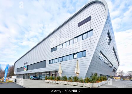 BallsportArena, Mehrzweckhalle, Hausfassade, Dresden, Sachsen, Deutschland, Europa, Stockfoto