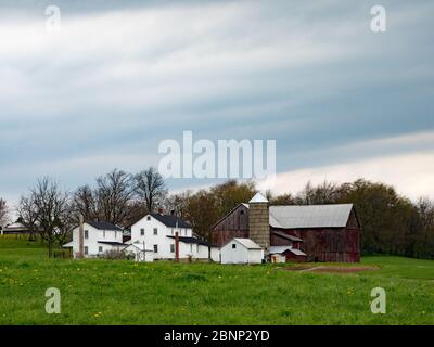 Die sanften Hügel und Amish Communtiy von Holmes County, Ohio USA Stockfoto