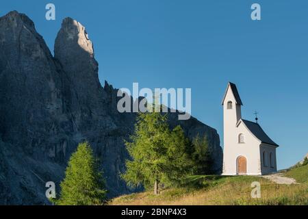 Cappella di San Maurizio, Grödner Joch, Sellastock, Südtirol, Italien Stockfoto