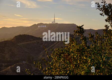 USA, Vereinigte Staaten von Amerika, Kalifornien, Los Angeles, Downtown, Hollywood, Beverly Hills, Blick vom Griffith Observatory auf Hollywood Schild,