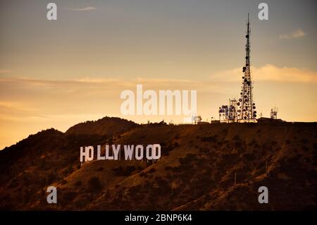 USA, Vereinigte Staaten von Amerika, Kalifornien, Los Angeles, Downtown, Hollywood, Beverly Hills, Blick vom Griffith Observatory auf Hollywood Schild,