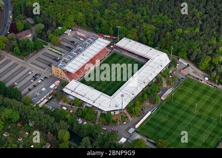 Berlin, Deutschland. Mai 2020. Blick auf das Stadion an der Alten Försterei, Heimstadion des Fußballvereins 1 FC Union Berlin. 1 der FC Union Berlin wird das Bundesligaspiel gegen den FC Bayern München ohne Trainer Urs Fischer spielen müssen. Quelle: Tino Schöning/dpa/Alamy Live News Stockfoto