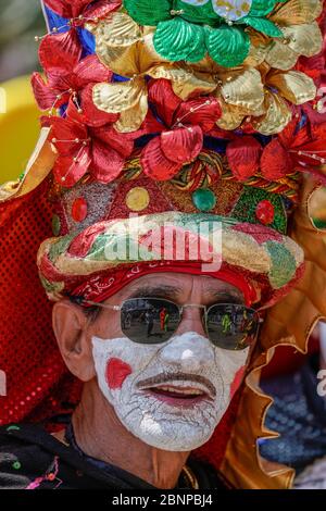 Eine der ältesten Kostüme von El Carnaval de Barranquilla ist der Kongo, Sie sagen, es war von einem einheimischen Krieg Tanz der Kongo, Afrika entstanden. Diese Stockfoto