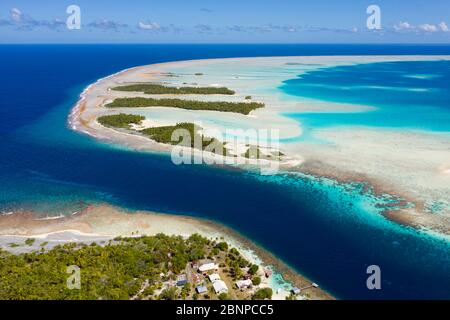 Tetamanu Pass von Fakarava-Atoll, Tuamotu Archipel, Französisch-Polynesien Stockfoto