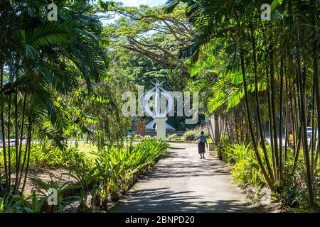 L'Unite Monument (Monument der nationalen Einheit) in der Innenstadt von Victoria, Mahe Island, Seychellen, Indischer Ozean, Afrika Stockfoto