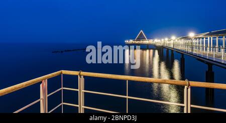 Deutschland, Mecklenburg-Vorpommern, Ostsee, Ostseeküste, Usedom, Heringsdorf, Seebad, Seebrücke Stockfoto