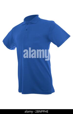 Mockup einer Vorlage in eines Mannes t-shirt Farbe auf weißem Hintergrund Stockfoto
