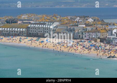 Beach, St Ives, Cornwall, Südwestengland, England, Großbritannien, Europa Stockfoto