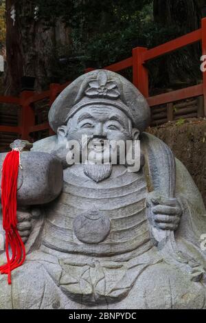 Japan, Honshu, Präfektur Tokigi, Nikko, Futarasan-Schrein, Statue von Daikokuten, Gott des Wohlstands und Des Wohlstands Stockfoto