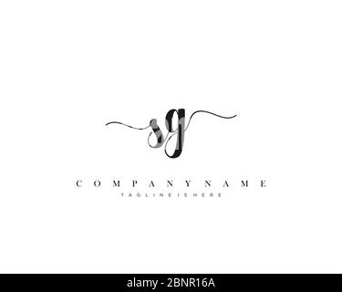 SG Initial Handwriting Logo Vector. Stock Vektor