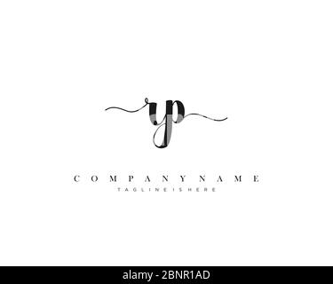 RP Initial Handwriting Logo Vector. Stock Vektor