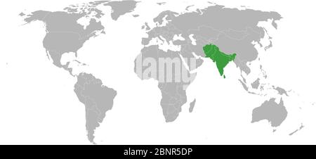 Südasiatische Vereinigung für Länder der regionalen Zusammenarbeit Karte. Perfekt für Hintergründe, Hintergrund, Aufkleber, Etikett, Poster, Banner, Diagramm und Tapete Stock Vektor