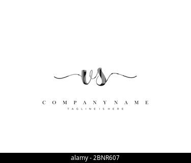VS. Anfängliche Handschrift Logo Vektor. Stock Vektor