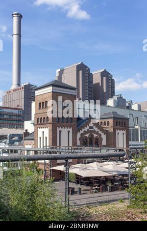 Ehemaliges Druckwasserwerk, Kraftwerk am Westhafen, Frankfurt am Main, Hessen, Deutschland, Europa Stockfoto