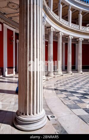 Athen, Griechenland. Der Innenhof des Zappeio-Saals Stockfoto