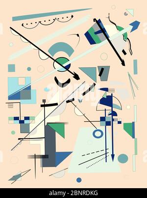 Abstrakt bunten Hintergrund, Phantasie geschwungene Formen türkis grün grau Stock Vektor