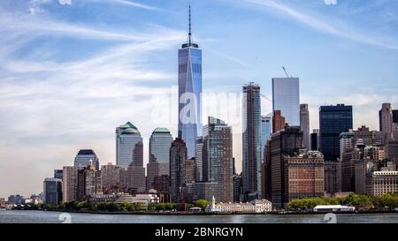 Amerika, Usa, New York City, Skyline, One World Trade Center Stockfoto