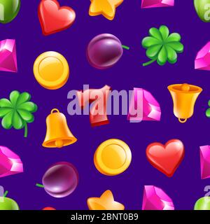 Vektor realistische Casino Symbole Muster oder Hintergrund Illustration Stock Vektor