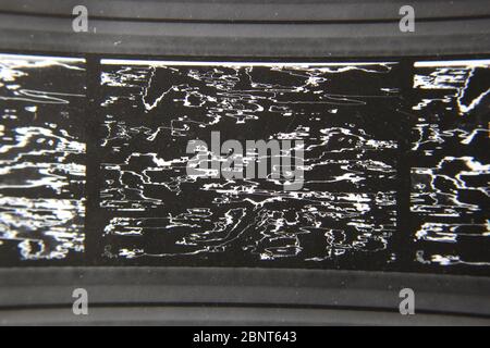 Feine 70er Jahre Vintage Kontakt Print schwarz-weiß extreme Fotografie eines abstrakten Stockfoto