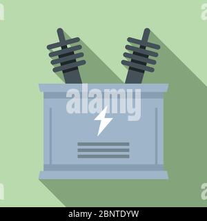 Symbol für elektrischen Transformator. Flache Illustration von elektrischen Transformator Vektor-Symbol für Web-Design Stock Vektor