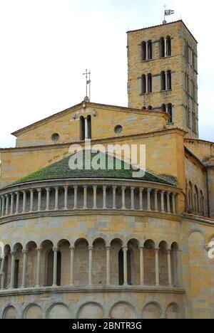 Die Chiesa di Santa Maria della Pieve in Arezzo, Toskana Stockfoto