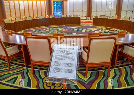 Busan,Südkorea 1/17/2020 Busan Nurimaru APEC House Konferenzraum, in dem das 2. Treffen der Staats- und Regierungschefs am Morgen des 19. November 2005, T, stattfand Stockfoto