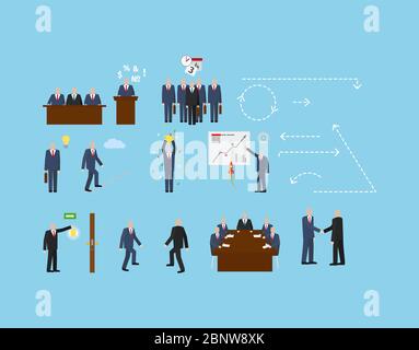 Business Set für Infografik Design. Vektorgrafik Stock Vektor