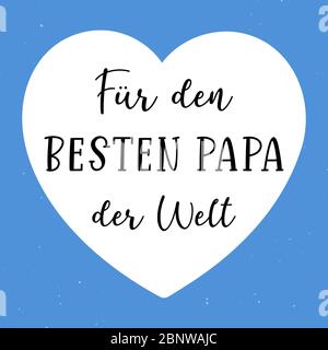 Phrase an den besten Vater der Welt auf Deutsch Stock Vektor