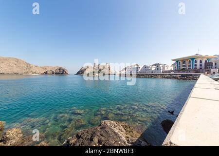 Fort Al-Jalali und Sultan Palast in Maskat, in Oman Stockfoto