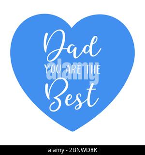 Hand skizziert Papa Du bist das beste Zitat. Schriftzug „Vatertag“. Gezeichnete Schriftzüge für Postkarte, Einladung, Poster, Bannervorlage Typografie. Vektor Stock Vektor