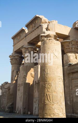 Tempel von Sobek und Haroeris, Kom Ombo, Ägypten Stockfoto