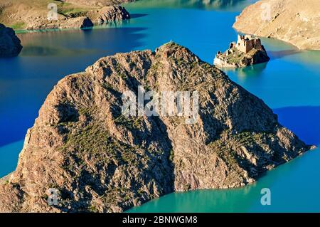 Simi La See heiliger Ort, Simi-la Pass, Shigatse Präfektur auf der Freundschaftsstraße Tibet, China. Der Simila Pass über dem Manla Reservoir Gyantse Graf Stockfoto