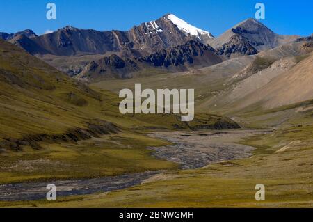 Simi-la Pass, Shigatse Präfektur auf der Freundschaftsstraße Tibet, China. Der Simila Pass oberhalb des Manla Reservoirs Gyantse County in der Tibet Autonome Stockfoto