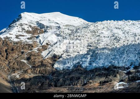 Simi-la Pass, Shigatse Präfektur auf der Freundschaftsstraße Tibet, China. Der Simila Pass oberhalb des Manla Reservoirs Gyantse County in der Tibet Autonome Stockfoto