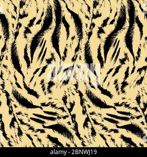 Tigerfell-Muster, modischer Nahtlosdruck. Mode und stilvolle helle Hintergrund. Bereit für Textildrucke. Stockfoto