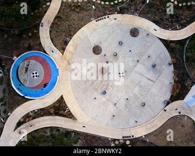 Parque Xavier Montsalvatge in Horta Luftaufnahme Barcelona Katalonien Spanien Stockfoto