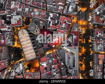 Luftaufnahme der Basilika Santa Maria del Pi Basilische Kirche Barcelona Katalonien Spanien Stockfoto