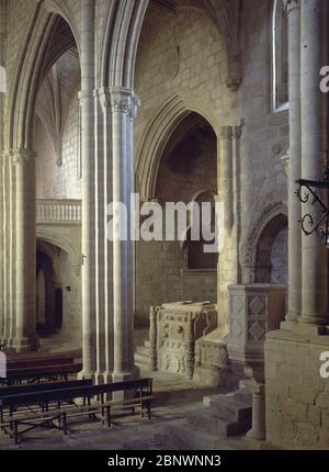 INTERIOR DE LAS NAVES. Lage: MARIENKIRCHE. TRUJILLO. CACERES. SPANIEN. Stockfoto