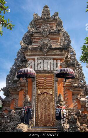 Pura Taman Saraswati Tempel Ubud Bali Indonesien Stockfoto