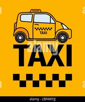 London Taxi Taxi Transport, Werbeplakat, Vektor-Illustration Stock Vektor