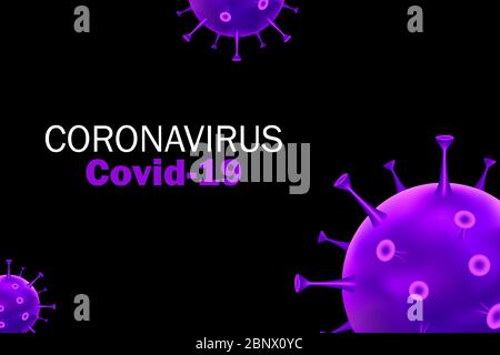 Covid-19 Coronavirus oder ncov Virus Konzept Hintergrund. Stockfoto