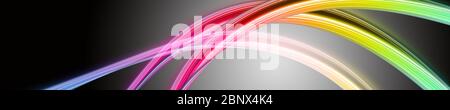 Fantastische elegante Wave panorama Hintergrund design Illustration Stockfoto