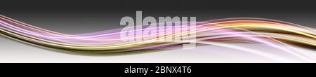Fantastische elegante Wave panorama Hintergrund design Illustration Stockfoto