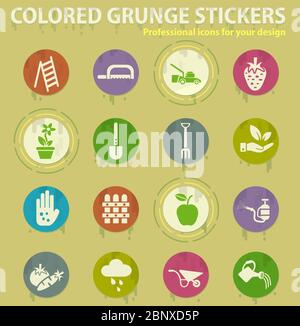 Gartenarbeit-Icon-set Stock Vektor