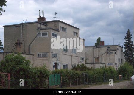 Die 1922 ersichtete und unter Denkmalschutz stehende Wohnsiedlung Siedlung Neu-Jerusalem im Ortsteil Staaken an der Heerstraße in Berlin-Spandau. Stockfoto