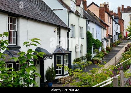 Ferienhäuser in Lower Broad Street, Ludlow, Shropshire Stockfoto