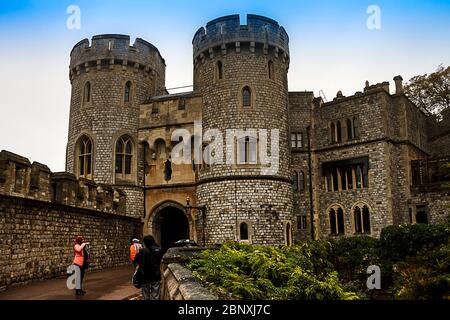 Norman Gate in Windsor Castle in Windsor, England Stockfoto