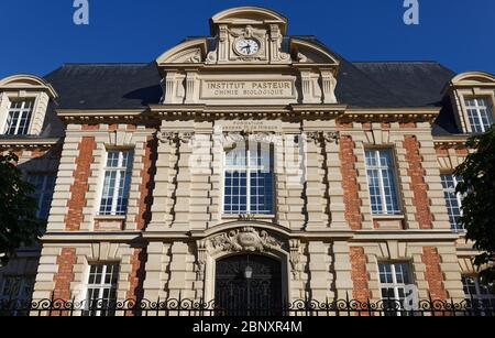 Das Pasteur Institut ist eine französische gemeinnützige private Stiftung, die sich der Erforschung von Biologie, Mikroorganismen, Krankheiten und Impfstoffen widmet. Paris Stockfoto